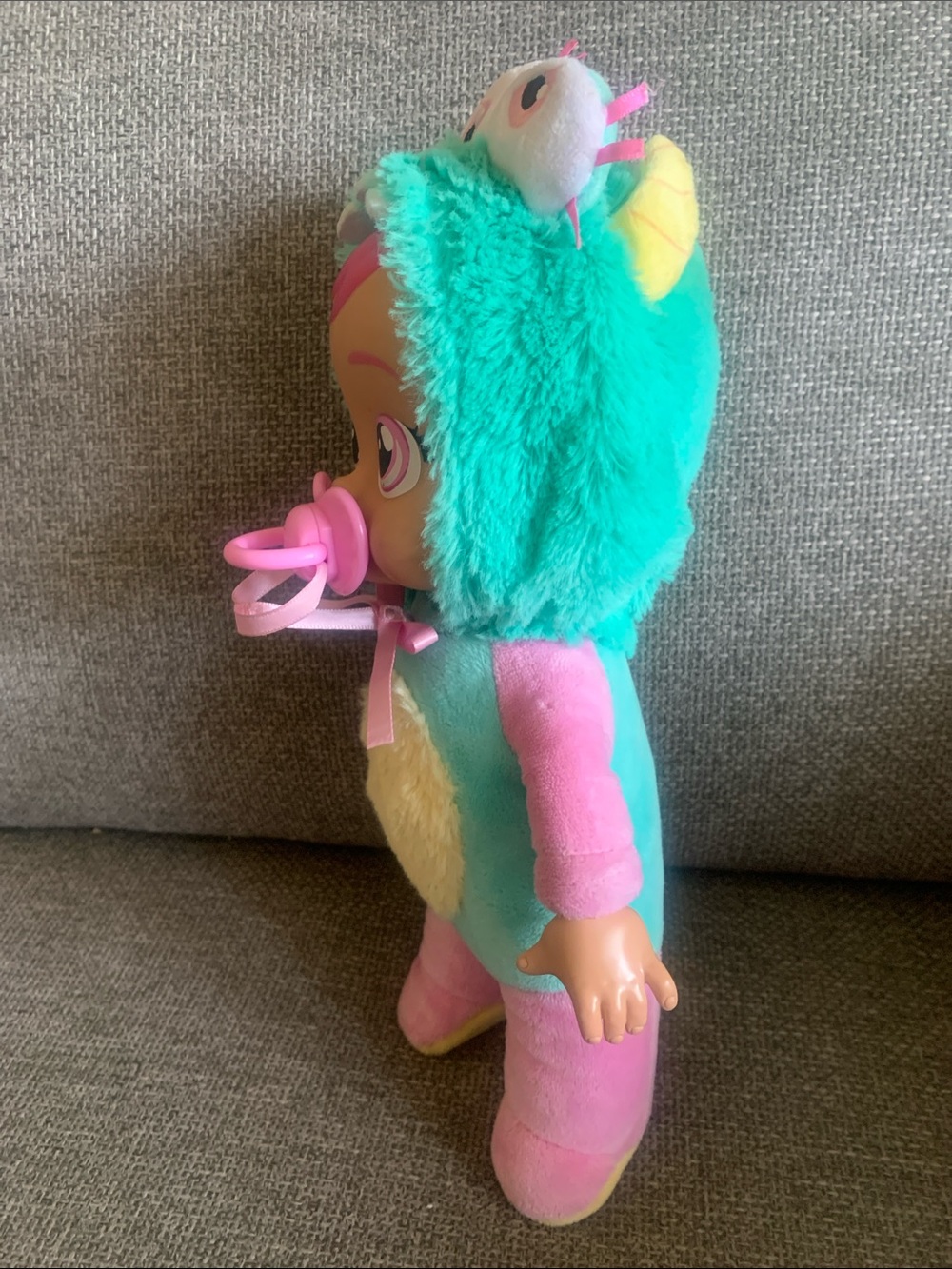 Cry Babies Tiny Cuddles Monster Zippy Baby Doll with Pacifier 11” - Picture 3 of 8